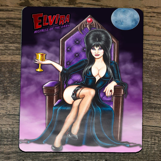 Mouse Pad Mistress of the Dark Queen Elvira Sexy Throne
