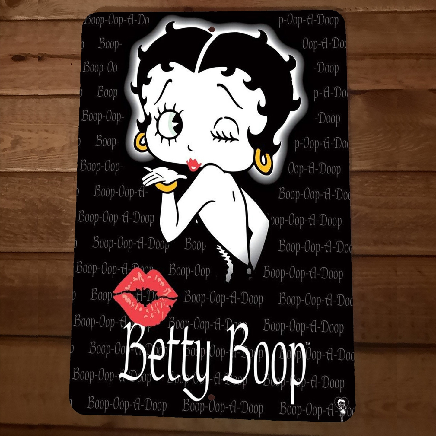 Blowing Kisses Betty Boop 8x12 Metal Wall Sign Poster