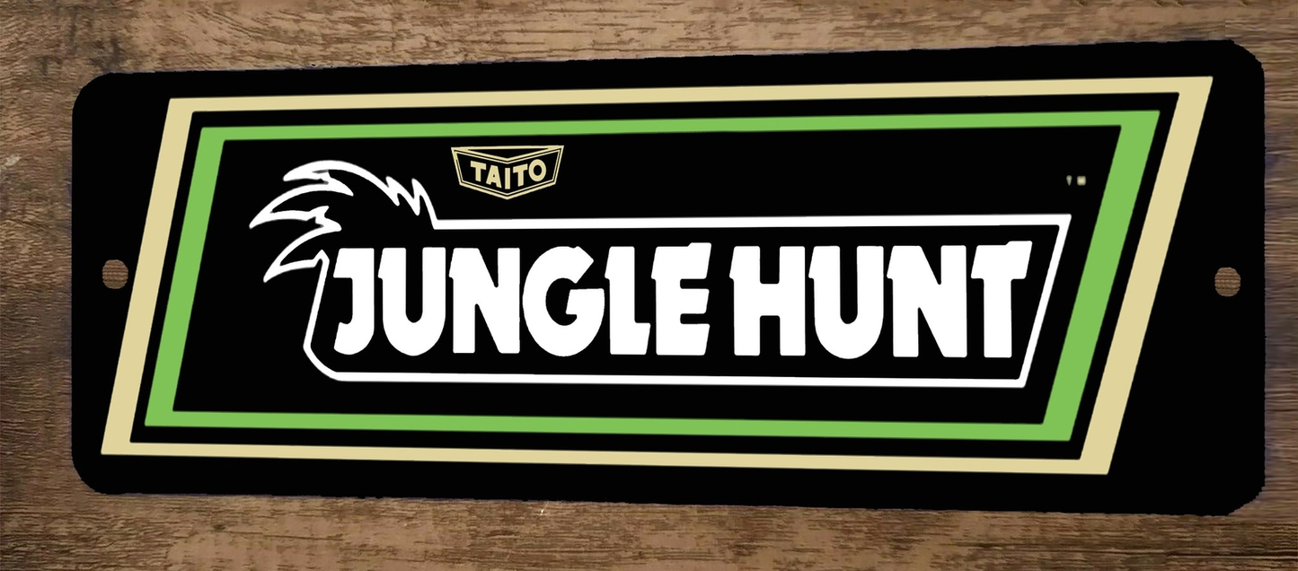 Jungle Hunt Video Game Arcade Marquee 4x12 Metal Wall Sign Banner Poster