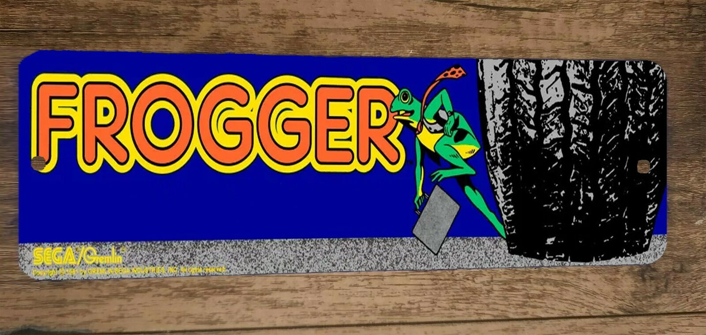 Frogger Video Game 3x12 Metal Wall Sign Marquee Banner
