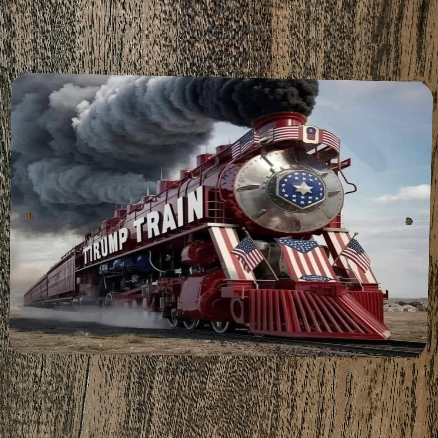 Trump Train #45 USA Donald Trump 8x12 Metal Wall Sign Garage Poster