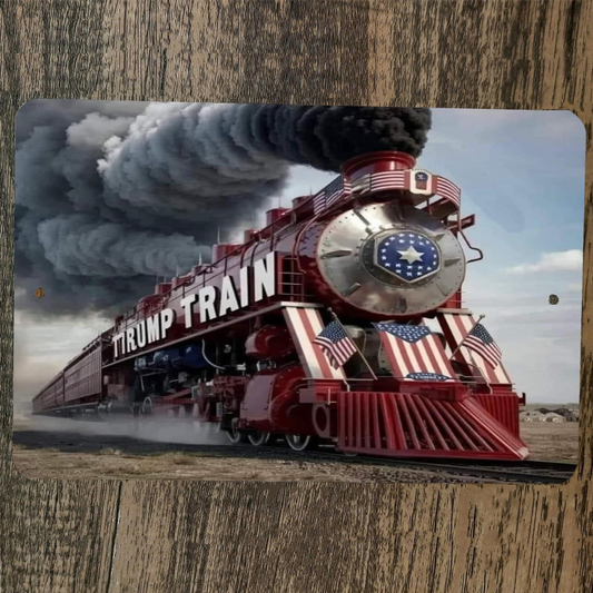 Trump Train #45 USA Donald Trump 8x12 Metal Wall Sign Garage Poster
