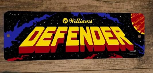 Defender Classic Arcade Marquee Banner 3x12 Metal Wall Sign