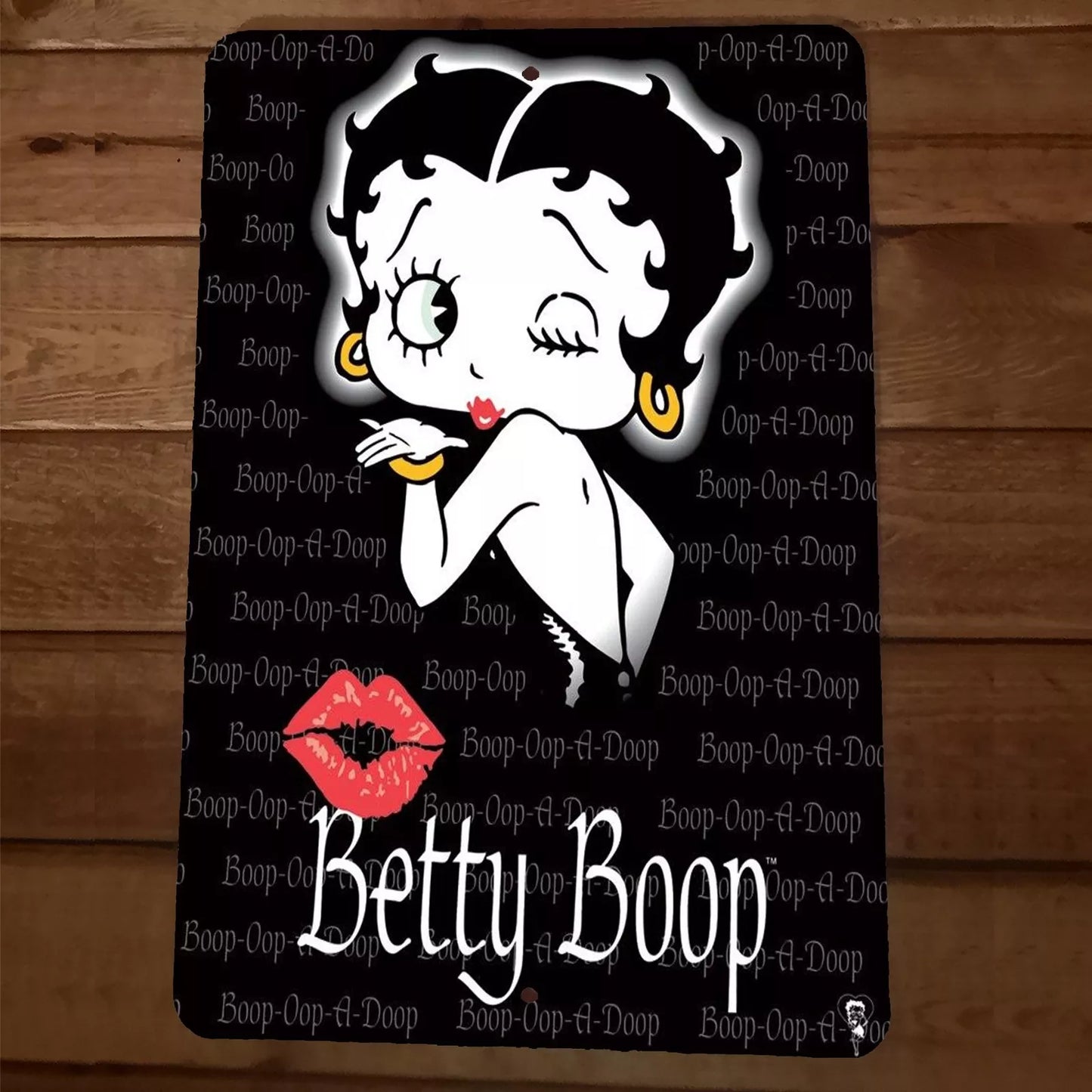 Blowing Kisses Betty Boop 8x12 Metal Wall Sign Poster