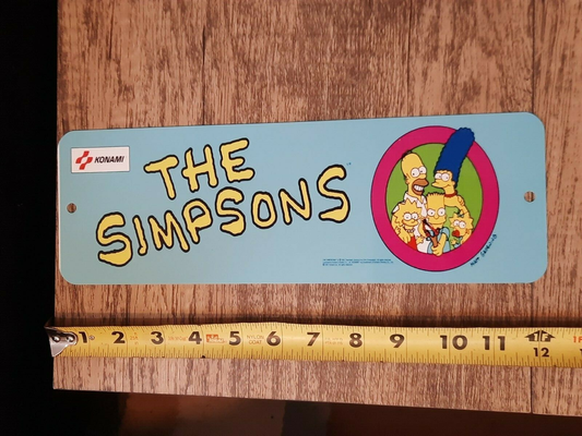 The Simpsons Classic Arcade Marquee Banner 3x12 Metal Wall Sign
