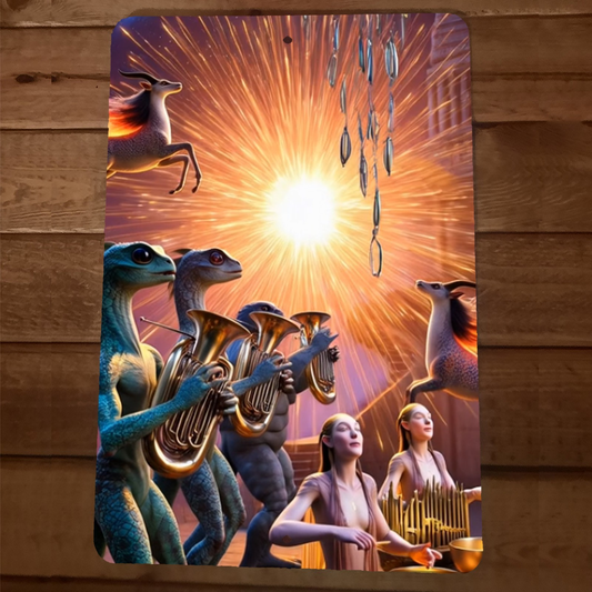 5th Dimension Alien Band Musicians Artwork 8x12 Metal Wall Sign #9