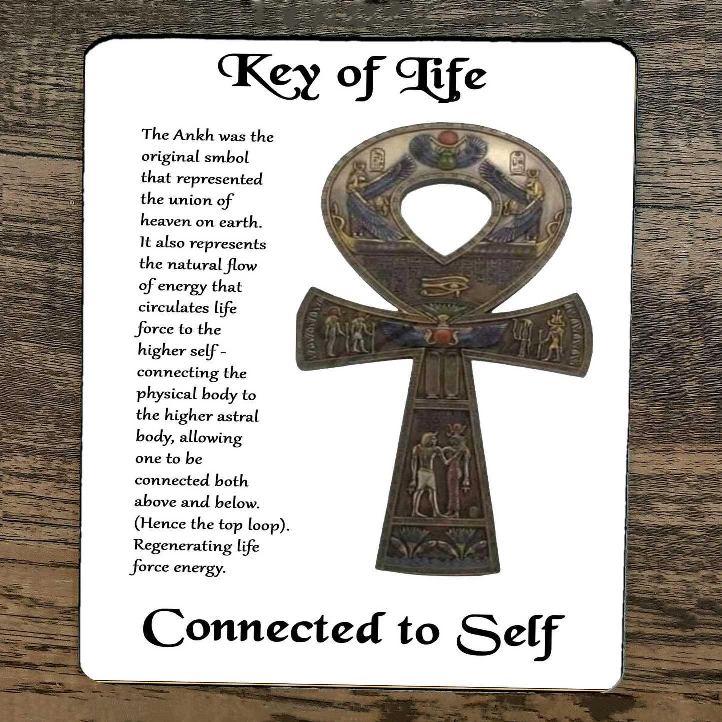 Mouse Pad Ancient Egyptian Key of Life Ankh Connected to Self