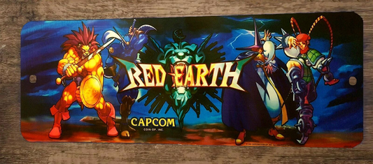 Red Earth Arcade Video Game 3x12 Metal Wall Sign Marquee Banner Poster