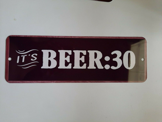 BEER 30 man cave garage 3x12 Metal Wall Sign