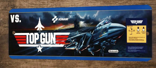 Vs Top Gun Arcade 3x12 Metal Wall Video Game Sign