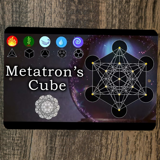 Sacred Geometry Metatrons Cube 8x12 Metal Wall Sign