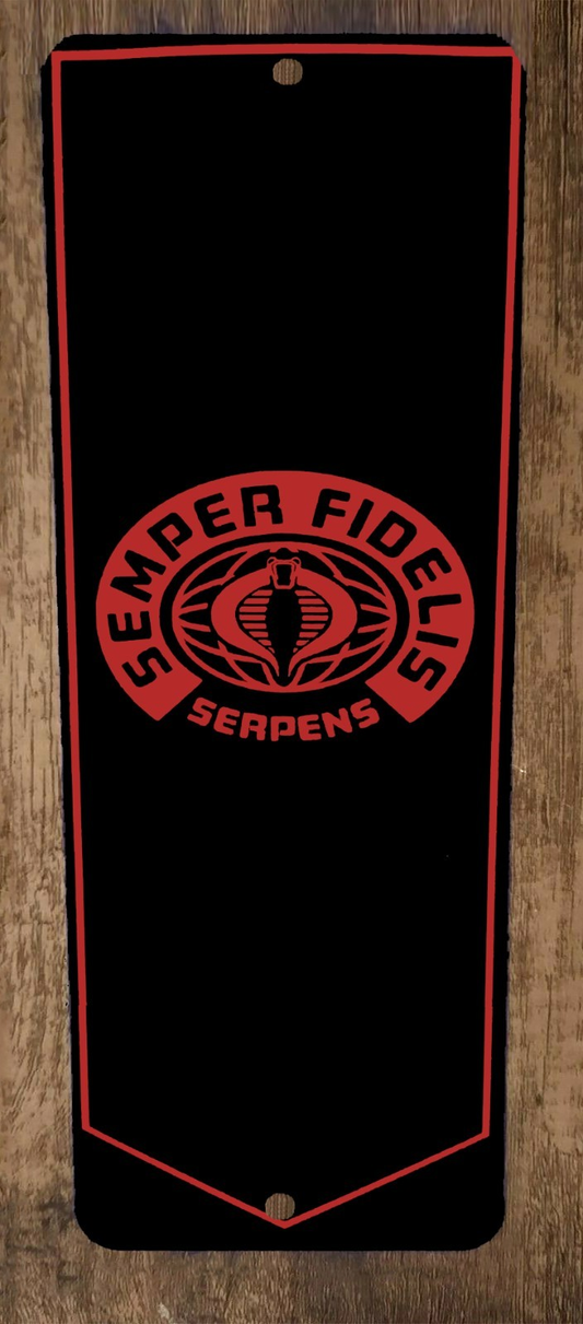 Cobra Semper Fidelis Serpens GI Joe Marquee 3x12 Metal Wall Sign Banner Poster