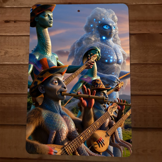 5th Dimension Alien Band Musicians Artwork 8x12 Metal Wall Sign #7