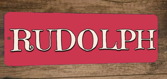 Rudolph Red Nosed Reindeer Christmas Xmas 3x12 Metal Wall Sign Poster