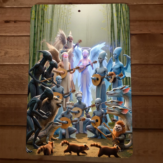 5th Dimension Alien Band Musicians Artwork 8x12 Metal Wall Sign #15