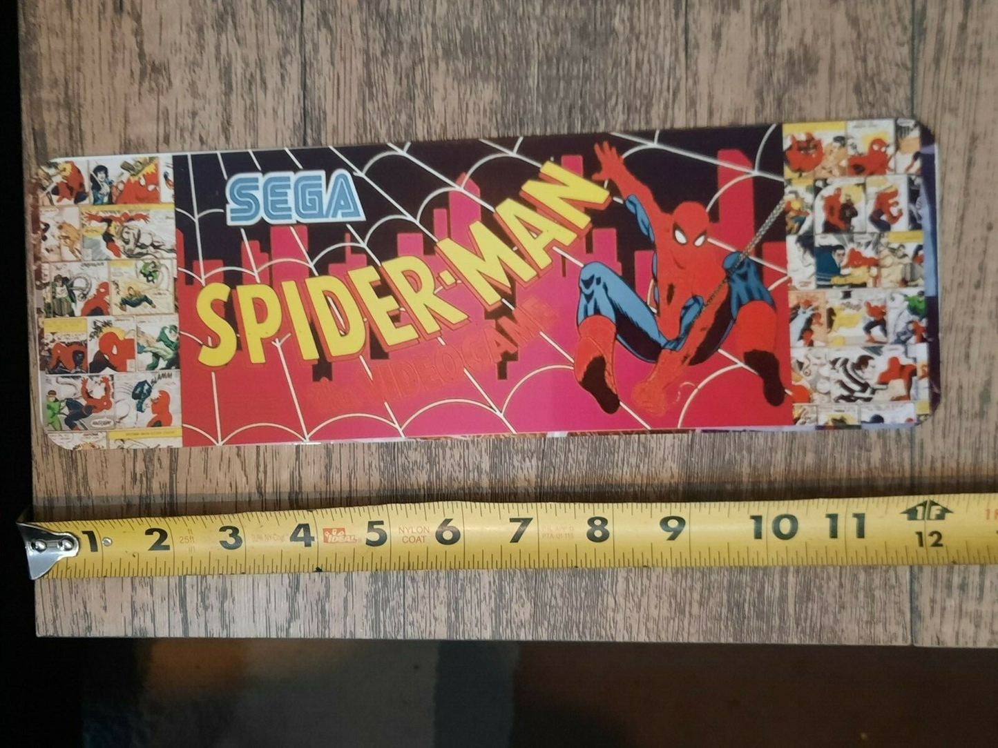 Spider-Man Classic Arcade Marquee Banner 3x12 Metal Wall Sign Spiderman