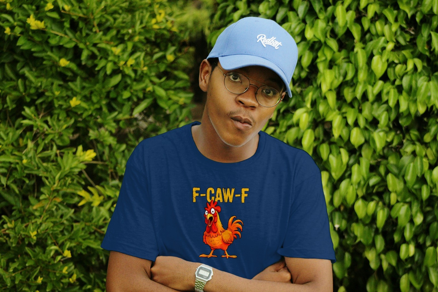 F CAW F Chicken Rooster Mens T Shirt Gildan
