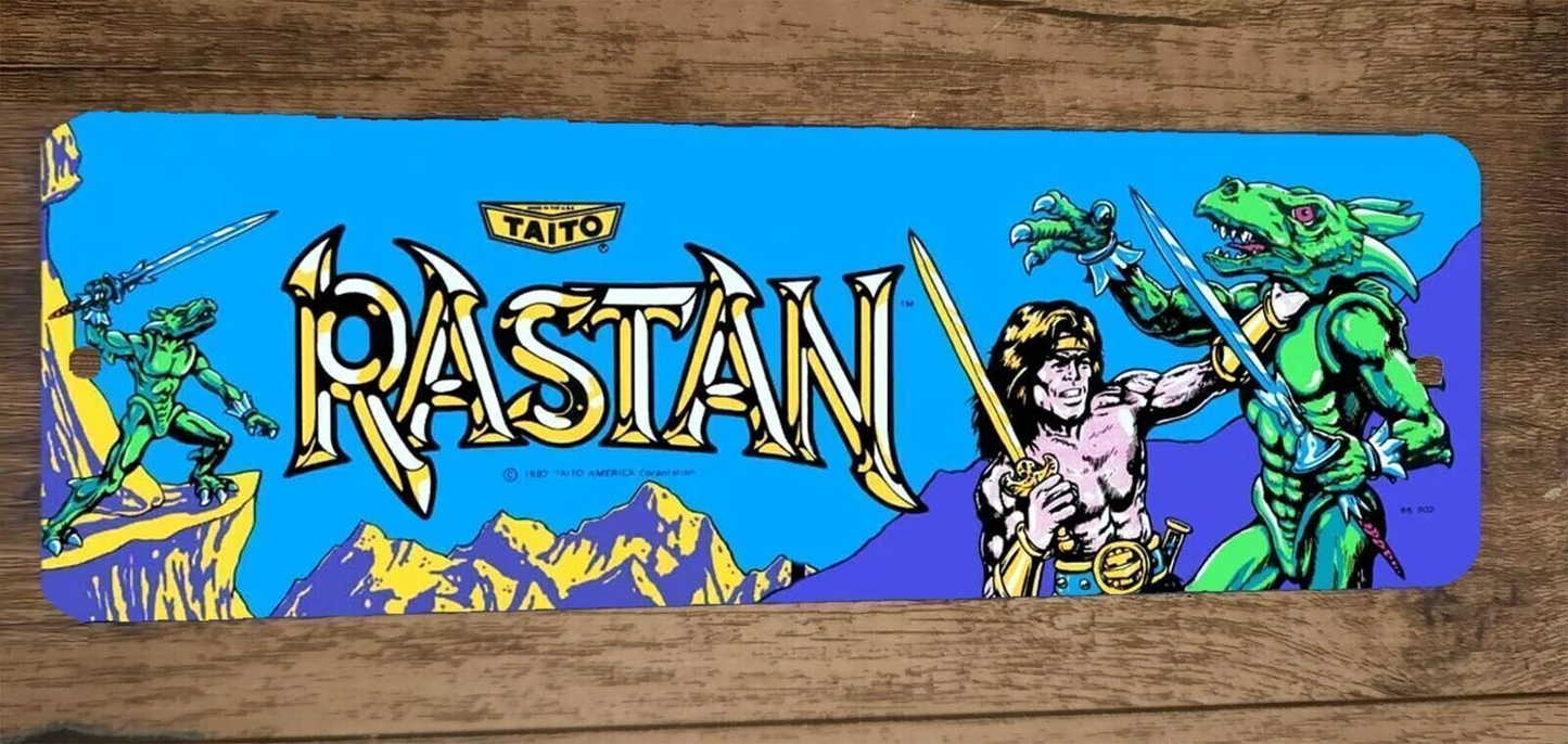 Rastan Arcade Marquee 3x12 Metal Wall Sign Banner Poster