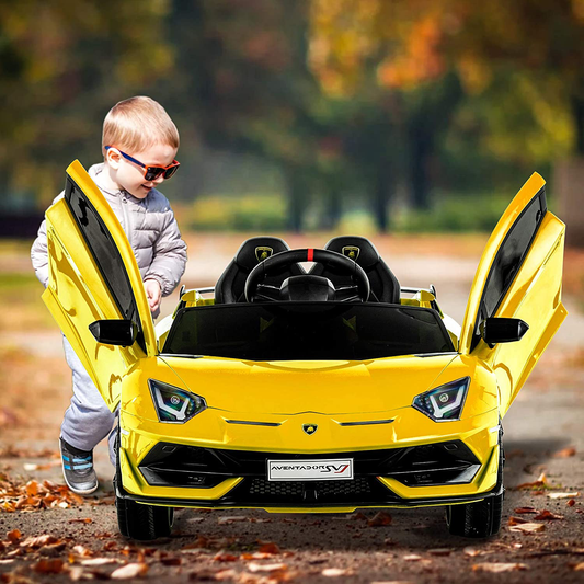 Uenjoy 12V Children's Electric Ride-On Car Lamborghini Aventador SVJ Powered Toy