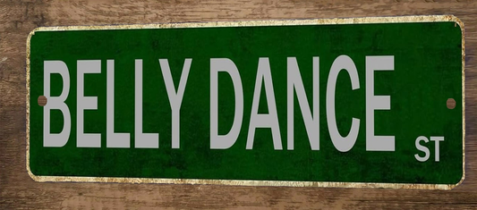 Belly Dance St 3x12 Metal Wall Sign