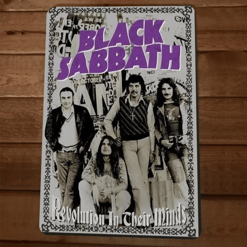 Revolution in their Minds Black Sabbath 8x12 Metal Wall Sign