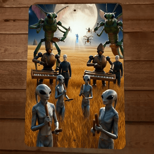 5th Dimension Alien Band Musicians Artwork 8x12 Metal Wall Sign #4