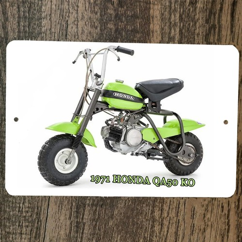 1971 Honda Mini Trail QA50 KO Motor Bike 8x12 Metal Wall Garage Sign Poster