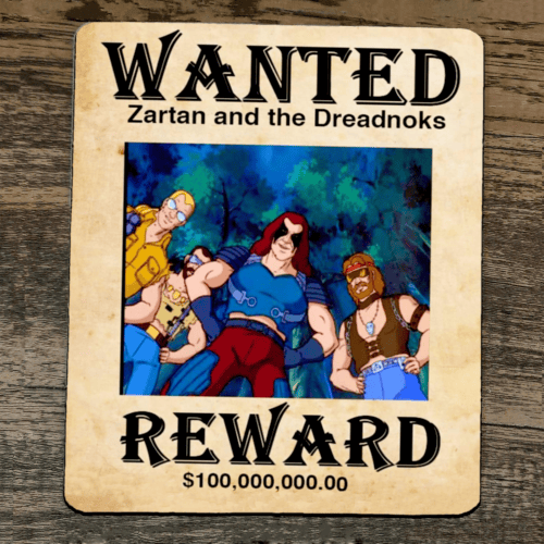 Mouse Pad Wanted Zartan and the Drednoks Reward GI Joe Cobra Bikers Gang