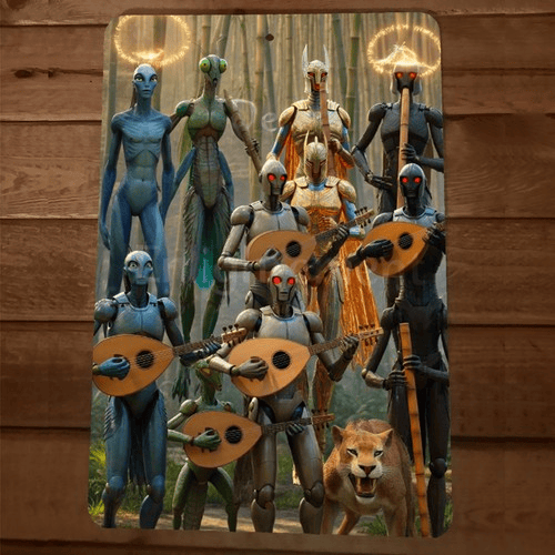 5th Dimension Alien Band Musicians Artwork 8x12 Metal Wall Sign #11