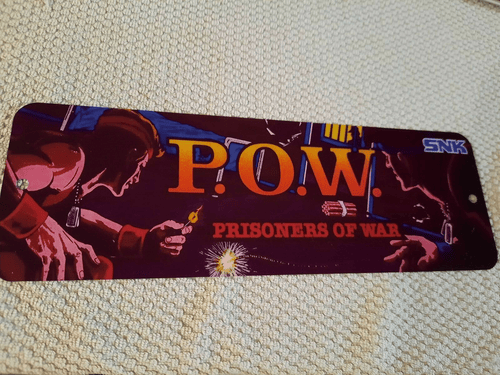 POW Arcade Marquee 3x12 Metal Wall Sign Prisoner of War