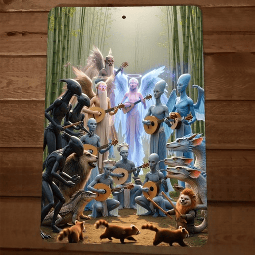 5th Dimension Alien Band Musicians Artwork 8x12 Metal Wall Sign #15