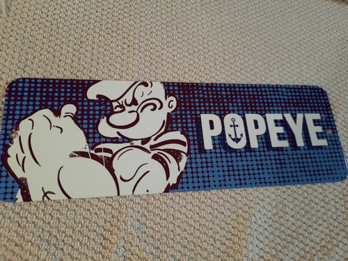 Popeye the Sailor Artwork 3x12 Metal Wall Sign