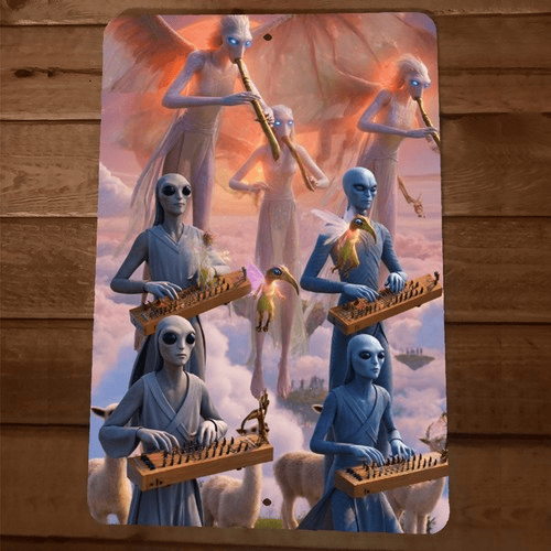 5th Dimension Alien Band Musicians Artwork 8x12 Metal Wall Sign #5