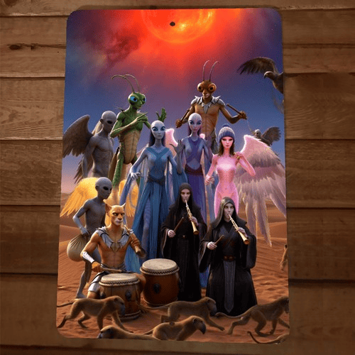 5th Dimension Alien Band Musicians Artwork 8x12 Metal Wall Sign #14