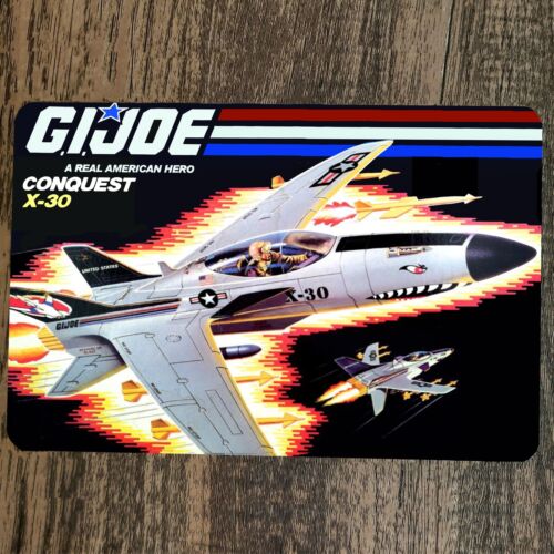 Conquest X-30 Jet 8x12 Metal Wall Sign GI Joe Poster