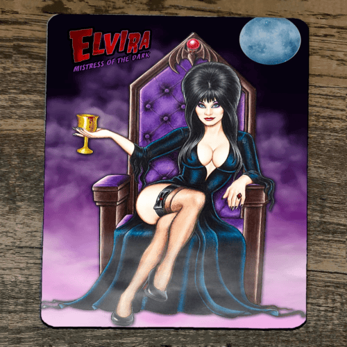 Mouse Pad Mistress of the Dark Queen Elvira Sexy Throne