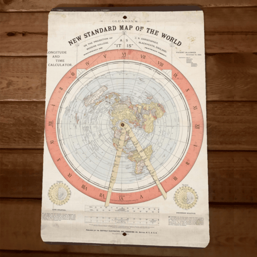 Alexander Gleasons New Standard Map of the World 8x12 Metal Wall Sign