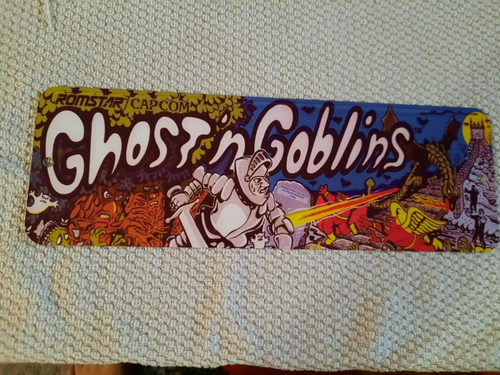 Ghosts n Goblins Arcade Marquee 3x12 Metal Wall Sign
