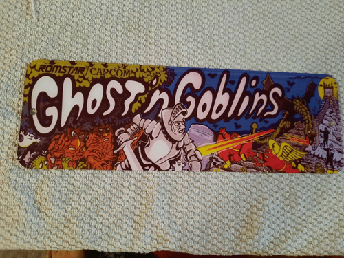 Ghosts n Goblins Arcade Marquee 3x12 Metal Wall Sign