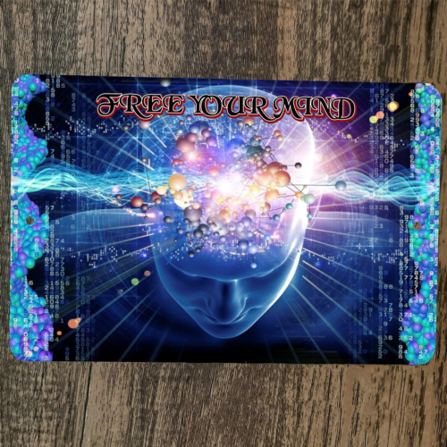 Free Your Mind 8x12 Metal Wall Sign