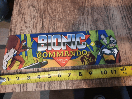 Bionic Commando Classic Arcade Video Game Marquee Banner 3x12 Metal Wall Sign
