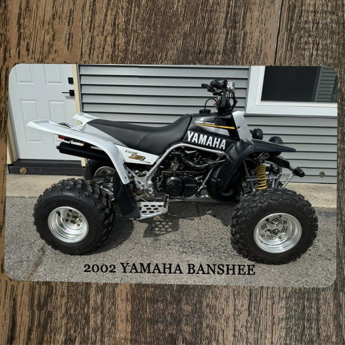 2002 Yamaha Banshee ATV Quad Off Road 8x12 Metal Wall Sign