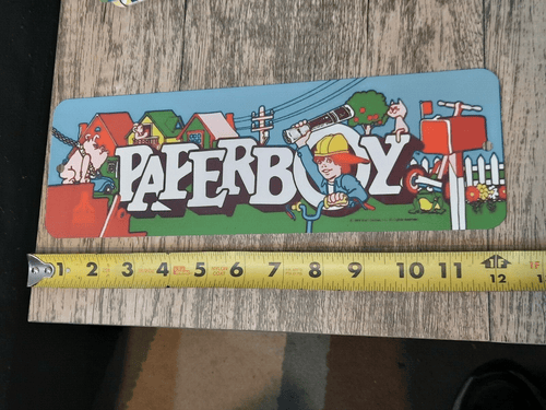 Paperboy Classic Arcade Marquee Banner 3x12 Metal Wall Sign