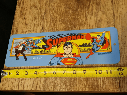Superman Classic Arcade Marquee Banner 3x12 Metal Wall Sign