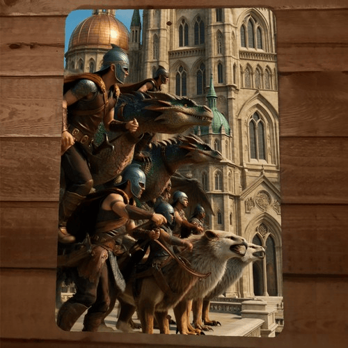 Dragon Riders Artwork 8x12 Metal Wall Sign #2