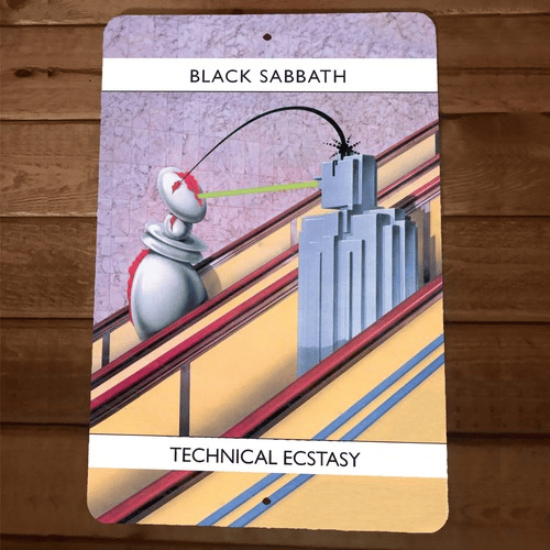 Black Sabbath Technical Ecstacy cover art 8x12 Metal Wall Sign