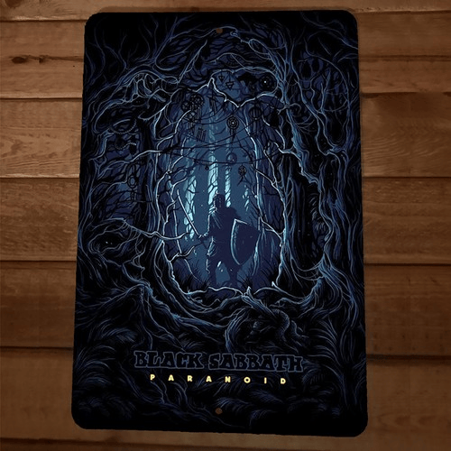 PAranoid Black Sabbath 8x12 Metal Wall Sign