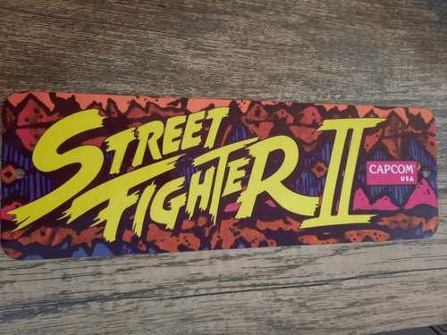 Street Fighter II 2 Classic Arcade Game Marquee 3x12 Metal Wall Sign