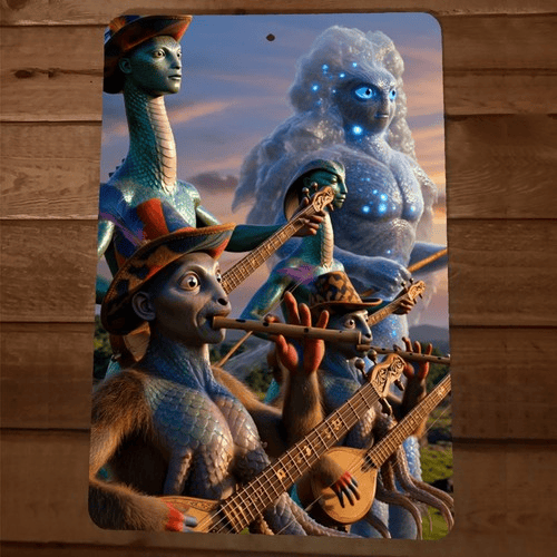 5th Dimension Alien Band Musicians Artwork 8x12 Metal Wall Sign #7