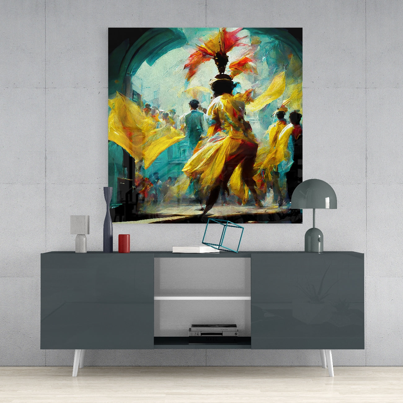 Festival Glass Wall Art || Designers Collection